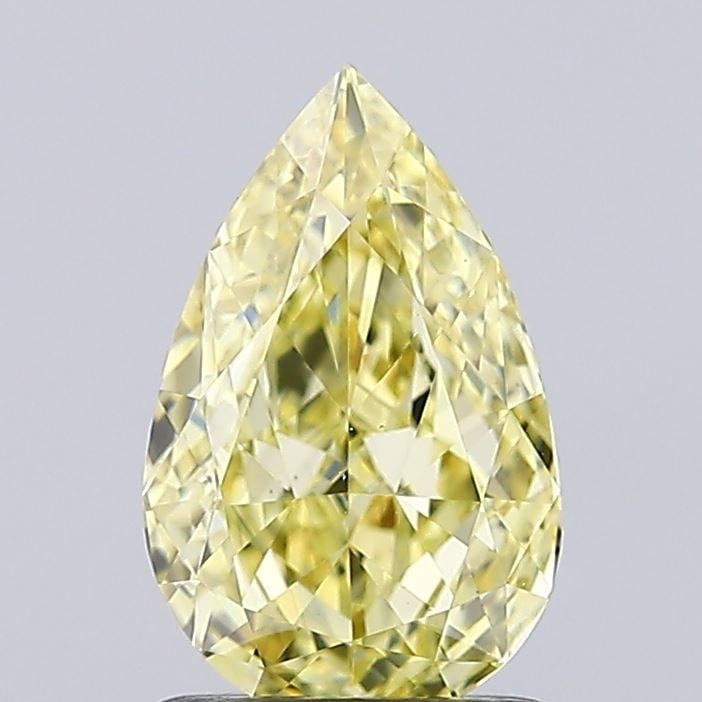 Loose Diamond - PEAR 1.27ct Fancy Intense Yellow VS1: Loose Diamond - PEAR 1.27ct Fancy Intense Yellow VS1 Source: This is a real non-mined Diamond that has been grown in a lab Shape: PEAR Carats: 1.27 Color: Fancy Intense Yellow Certification: IGI