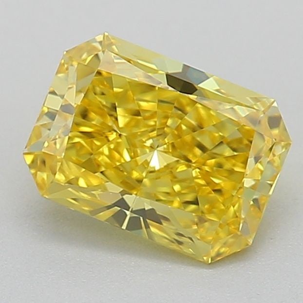 Loose Diamond - RADIANT 0.57ct Fancy Vivid Yellow VVS2: Loose Diamond - RADIANT 0.57ct Fancy Vivid Yellow VVS2 Source: This is a real non-mined Diamond that has been grown in a lab Shape: RADIANT Carats: 0.57 Color: Fancy Vivid Yellow Certification: IGI Vi