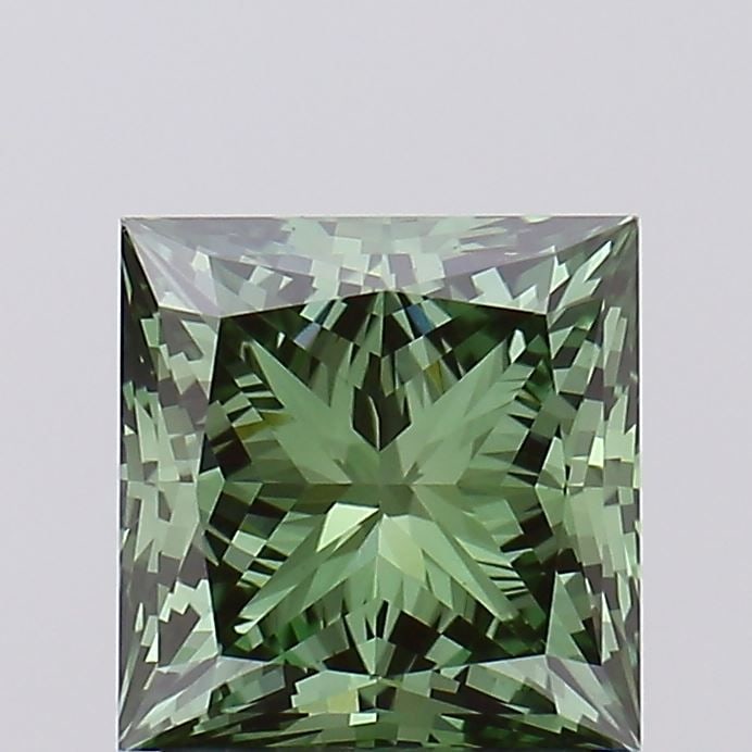 Loose Diamond - PRINCESS 2.11ct Fancy Vivid Green VS1: Loose Diamond - PRINCESS 2.11ct Fancy Vivid Green VS1 Source: This is a real non-mined Diamond that has been grown in a lab Shape: PRINCESS Carats: 2.11 Color: Fancy Vivid Green Certification: IGI