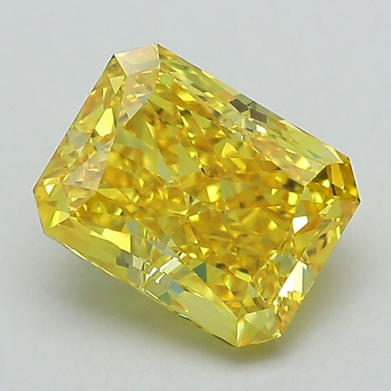 Loose Diamond - RADIANT 2.25ct Fancy Vivid Yellow VS1: Loose Diamond - RADIANT 2.25ct Fancy Vivid Yellow VS1 Source: This is a real non-mined Diamond that has been grown in a lab Shape: RADIANT Carats: 2.25 Color: Fancy Vivid Yellow Certification: IGI Vid