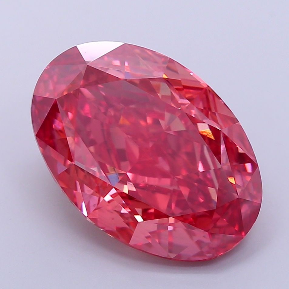 Loose Diamond - OVAL 9.11ct Fancy Vivid Pink VS2: Loose Diamond - OVAL 9.11ct Fancy Vivid Pink VS2 Source: This is a real non-mined Diamond that has been grown in a lab Shape: OVAL Carats: 9.11 Color: Fancy Vivid Pink Certification: IGI Video: