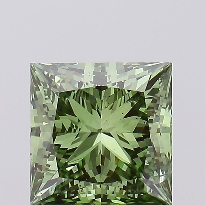 Loose Diamond - PRINCESS 2.02ct Fancy Vivid Green SI2: Loose Diamond - PRINCESS 2.02ct Fancy Vivid Green SI2 Source: This is a real non-mined Diamond that has been grown in a lab Shape: PRINCESS Carats: 2.02 Color: Fancy Vivid Green Certification: IGI Vid