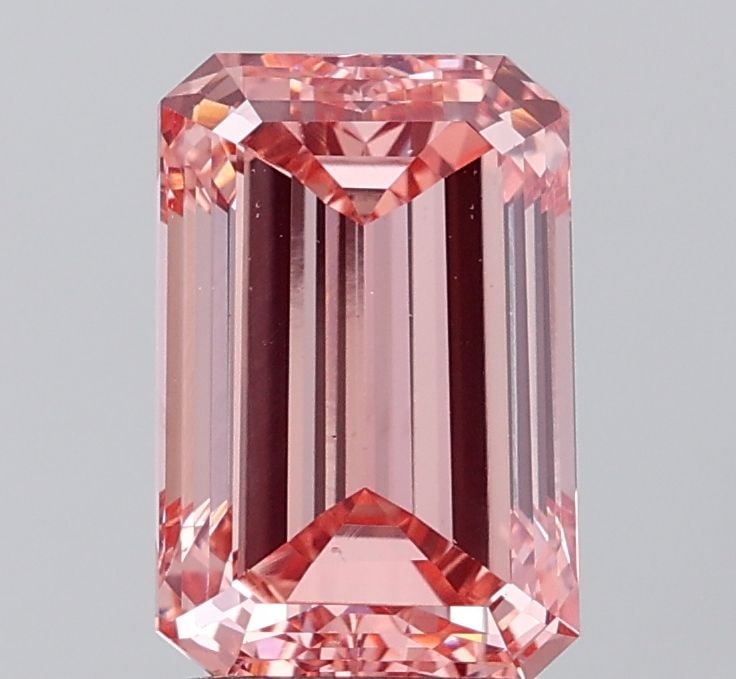 Loose Diamond - EMERALD 3.18ct Fancy Intense Pink VS1: Loose Diamond - EMERALD 3.18ct Fancy Intense Pink VS1 Source: This is a real non-mined Diamond that has been grown in a lab Shape: EMERALD Carats: 3.18 Color: Fancy Intense Pink Certification: IGI Vid