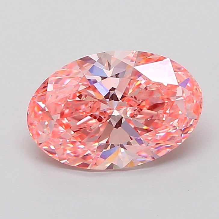 Loose Diamond - OVAL 2.52ct Fancy Vivid Pink VS1: Loose Diamond - OVAL 2.52ct Fancy Vivid Pink VS1 Source: This is a real non-mined Diamond that has been grown in a lab Shape: OVAL Carats: 2.52 Color: Fancy Vivid Pink Certification: IGI Video: