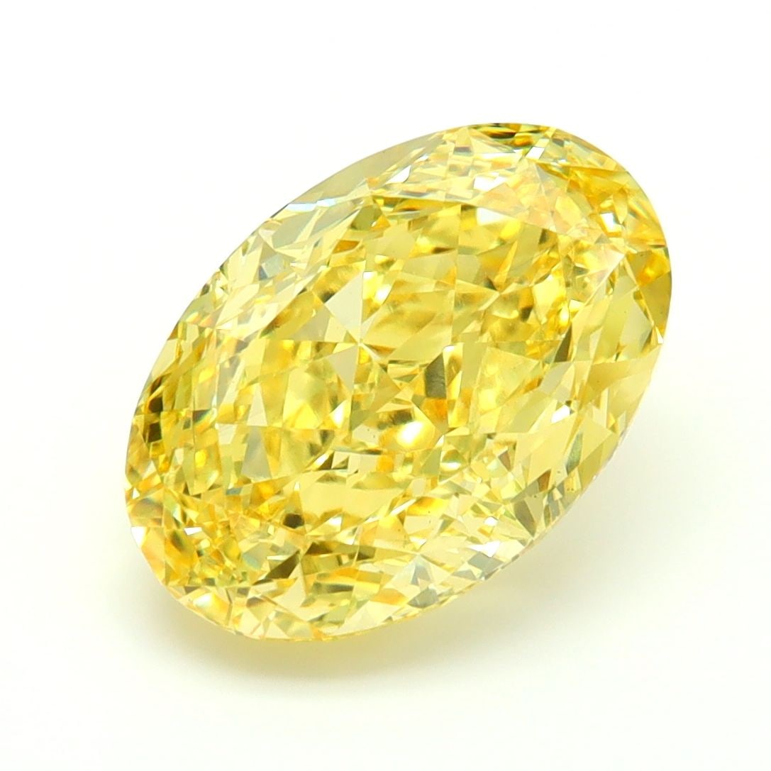 Loose Diamond - OVAL 4.09ct Fancy Vivid Yellow VS1: Loose Diamond - OVAL 4.09ct Fancy Vivid Yellow VS1 Source: This is a real non-mined Diamond that has been grown in a lab Shape: OVAL Carats: 4.09 Color: Fancy Vivid Yellow Certification: IGI Video: