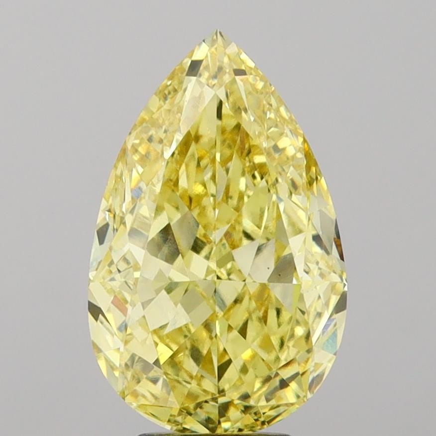 Loose Diamond - PEAR 6.04ct Fancy Intense Yellow VS1: Loose Diamond - PEAR 6.04ct Fancy Intense Yellow VS1 Source: This is a real non-mined Diamond that has been grown in a lab Shape: PEAR Carats: 6.04 Color: Fancy Intense Yellow Certification: IGI