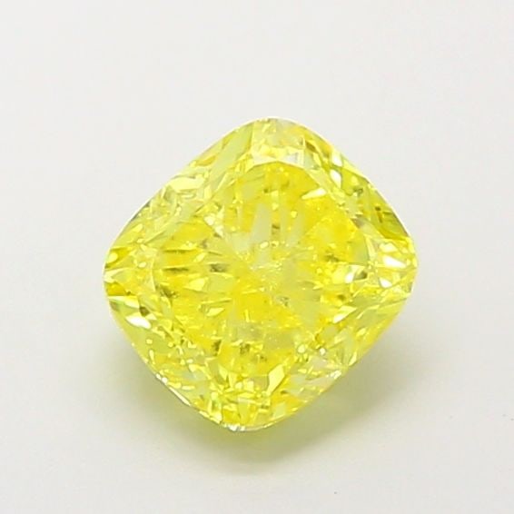Loose Diamond - CUSHION MODIFIED 1.34ct Fancy Vivid Yellow VVS2: Loose Diamond - CUSHION MODIFIED 1.34ct Fancy Vivid Yellow VVS2 Source: This is a real non-mined Diamond that has been grown in a lab Shape: CUSHION MODIFIED Carats: 1.34 Color: Fancy Vivid Yellow Cer