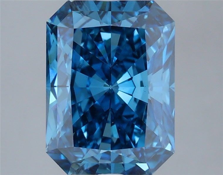 Loose Diamond - RADIANT 3.03ct Fancy Vivid Blue VS1: Loose Diamond - RADIANT 3.03ct Fancy Vivid Blue VS1 Source: This is a real non-mined Diamond that has been grown in a lab Shape: RADIANT Carats: 3.03 Color: Fancy Vivid Blue Certification: IGI Video: