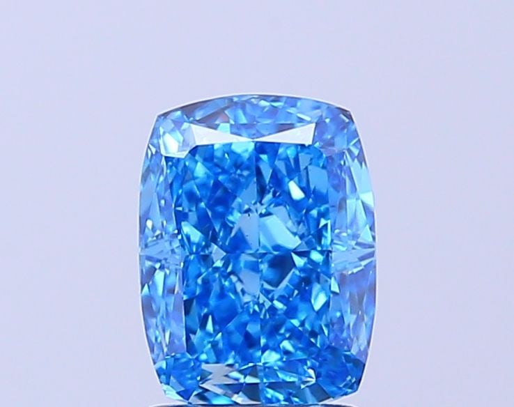 Loose Diamond - CUSHION MODIFIED 1.97ct Fancy Vivid Blue VS2: Loose Diamond - CUSHION MODIFIED 1.97ct Fancy Vivid Blue VS2 Source: This is a real non-mined Diamond that has been grown in a lab Shape: CUSHION MODIFIED Carats: 1.97 Color: Fancy Vivid Blue Certific