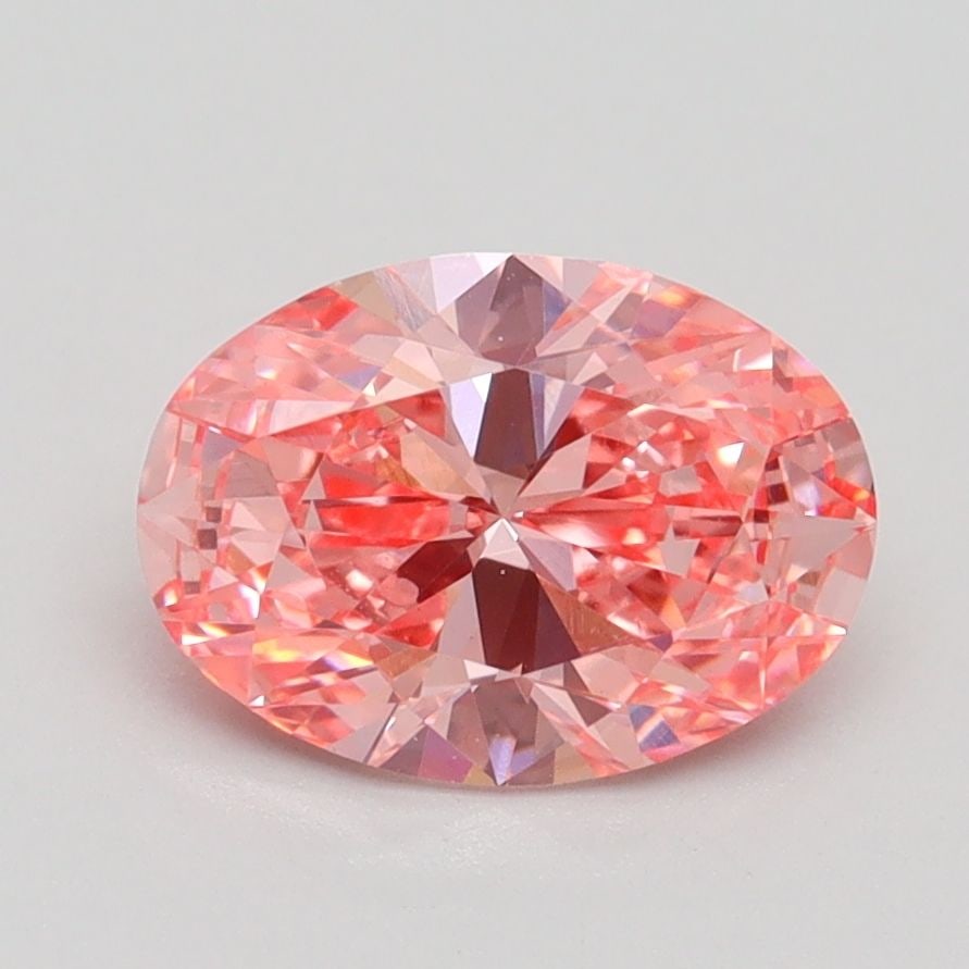 Loose Diamond - OVAL 1.56ct Fancy Vivid Pink VS2: Loose Diamond - OVAL 1.56ct Fancy Vivid Pink VS2 Source: This is a real non-mined Diamond that has been grown in a lab Shape: OVAL Carats: 1.56 Color: Fancy Vivid Pink Certification: IGI Video: