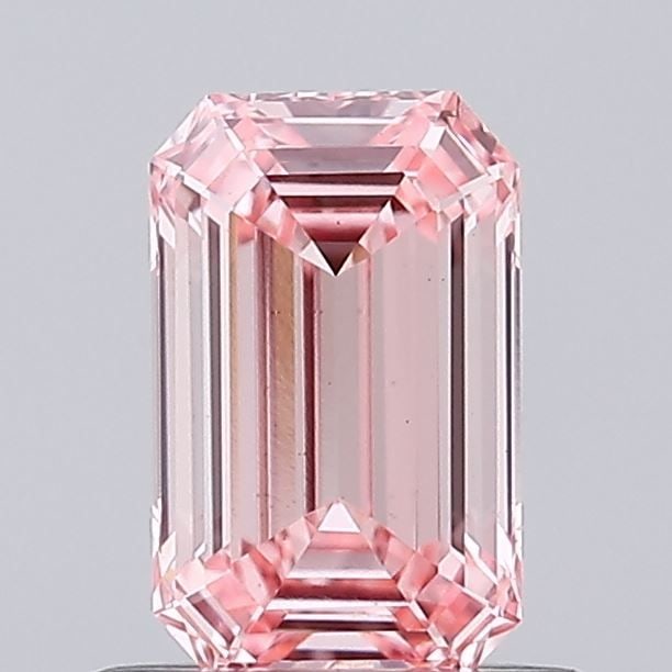 Loose Diamond - EMERALD 0.64ct Fancy Vivid Pink VS2: Loose Diamond - EMERALD 0.64ct Fancy Vivid Pink VS2 Source: This is a real non-mined Diamond that has been grown in a lab Shape: EMERALD Carats: 0.64 Color: Fancy Vivid Pink Certification: IGI Video: