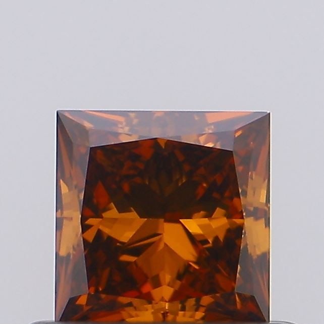 Loose Diamond - PRINCESS 0.51ct Fancy Deep Orange VS1: Loose Diamond - PRINCESS 0.51ct Fancy Deep Orange VS1 Source: This is a real non-mined Diamond that has been grown in a lab Shape: PRINCESS Carats: 0.51 Color: Fancy Deep Orange Certification: IGI Vid