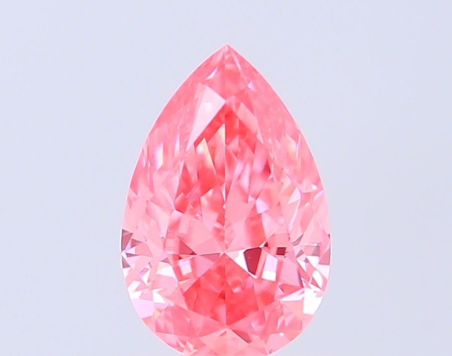 Loose Diamond - PEAR 0.47ct Fancy Pink VVS2: Loose Diamond - PEAR 0.47ct Fancy Pink VVS2 Source: This is a real non-mined Diamond that has been grown in a lab Shape: PEAR Carats: 0.47 Color: Fancy Pink Certification: NONE Video: