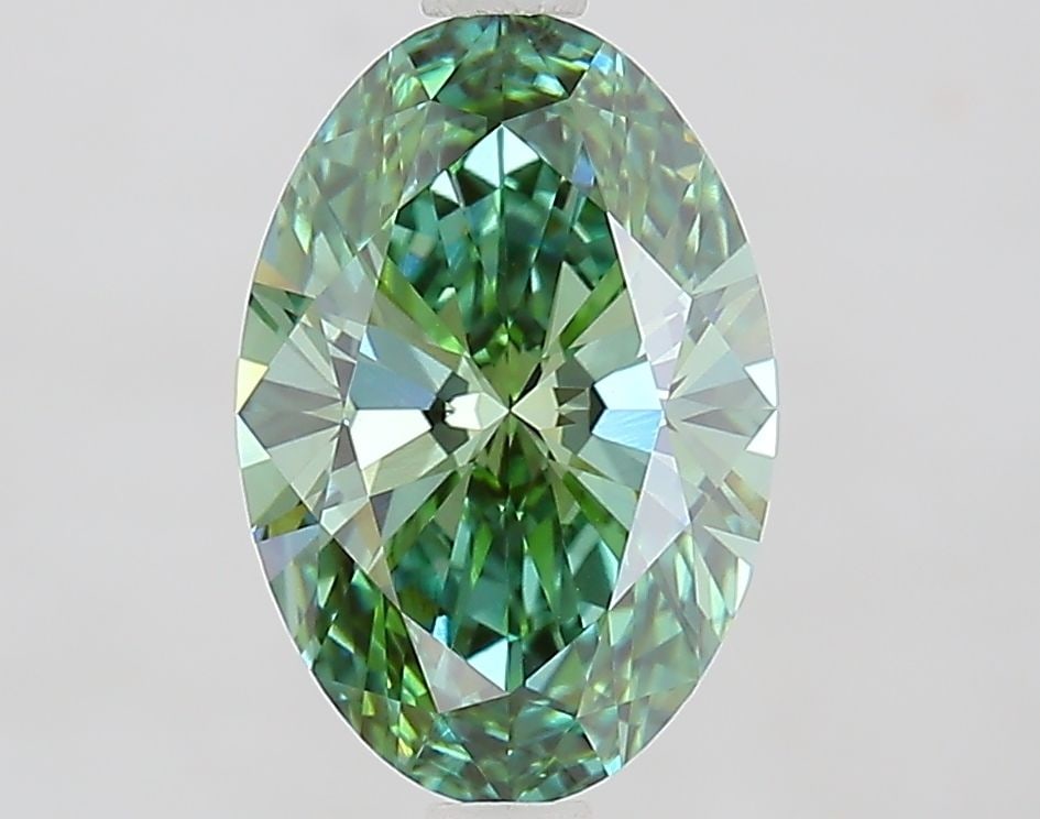 Loose Diamond - OVAL 2.1ct Fancy Vivid Green VVS2: Loose Diamond - OVAL 2.1ct Fancy Vivid Green VVS2 Source: This is a real non-mined Diamond that has been grown in a lab Shape: OVAL Carats: 2.1 Color: Fancy Vivid Green Certification: IGI Video: