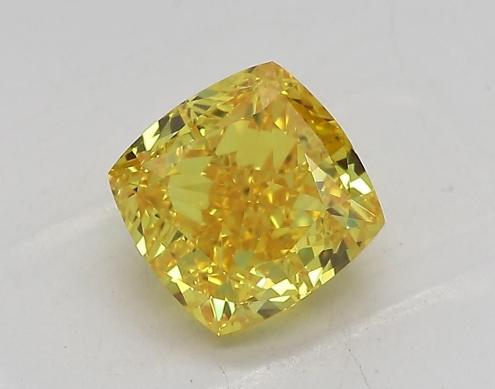 Loose Diamond - CUSHION MODIFIED 1.67ct Fancy Vivid Yellow IF: Loose Diamond - CUSHION MODIFIED 1.67ct Fancy Vivid Yellow IF Source: This is a real non-mined Diamond that has been grown in a lab Shape: CUSHION MODIFIED Carats: 1.67 Color: Fancy Vivid Yellow Certi