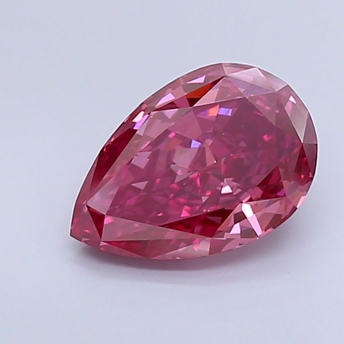Loose Diamond - PEAR 3.11ct Fancy Vivid Pink VS2: Loose Diamond - PEAR 3.11ct Fancy Vivid Pink VS2 Source: This is a real non-mined Diamond that has been grown in a lab Shape: PEAR Carats: 3.11 Color: Fancy Vivid Pink Certification: IGI Video:
