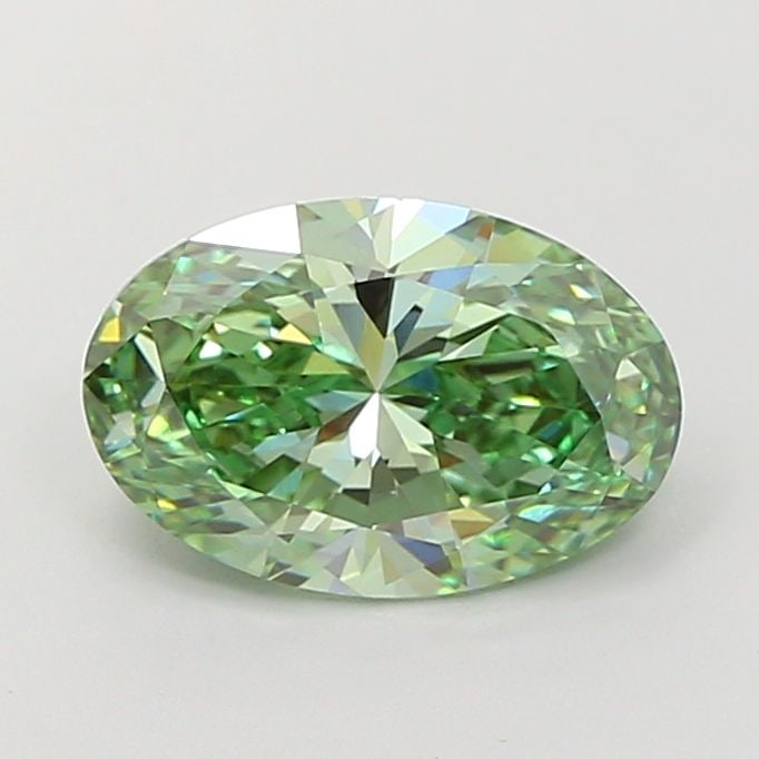 Loose Diamond - OVAL 2.5ct Fancy Vivid Green VS1: Loose Diamond - OVAL 2.5ct Fancy Vivid Green VS1 Source: This is a real non-mined Diamond that has been grown in a lab Shape: OVAL Carats: 2.5 Color: Fancy Vivid Green Certification: IGI Video: