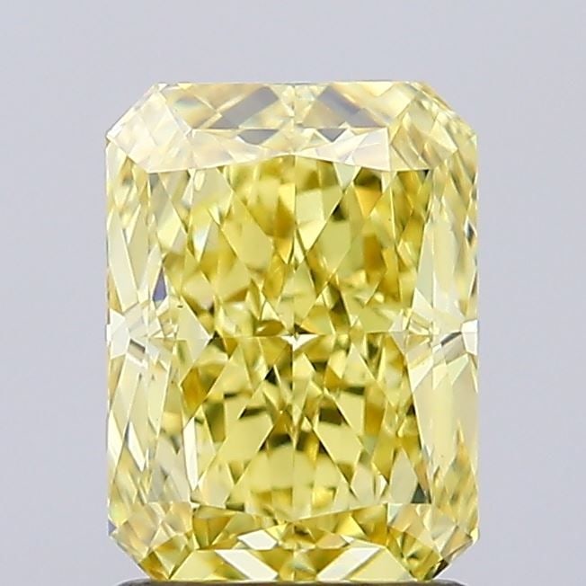 Loose Diamond - RADIANT 1.71ct Fancy Intense Yellow VS1: Loose Diamond - RADIANT 1.71ct Fancy Intense Yellow VS1 Source: This is a real non-mined Diamond that has been grown in a lab Shape: RADIANT Carats: 1.71 Color: Fancy Intense Yellow Certification: IGI