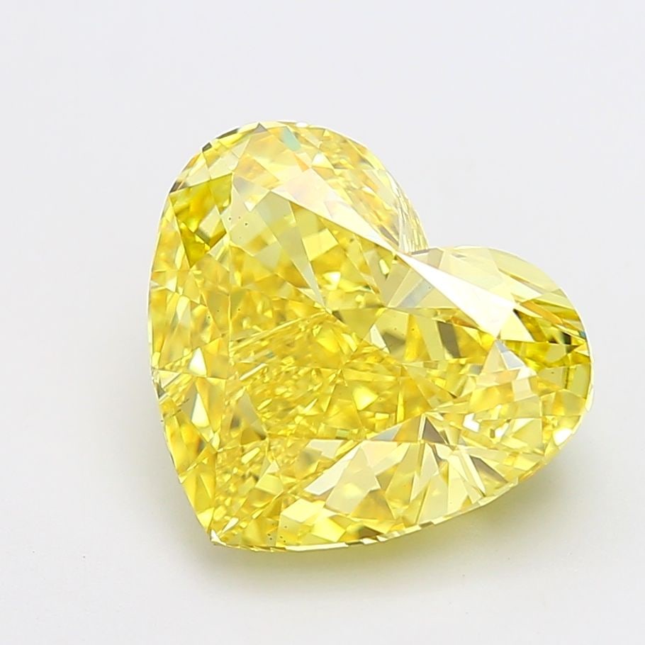 Loose Diamond - HEART 8.68ct Fancy Vivid Yellow VS1: Loose Diamond - HEART 8.68ct Fancy Vivid Yellow VS1 Source: This is a real non-mined Diamond that has been grown in a lab Shape: HEART Carats: 8.68 Color: Fancy Vivid Yellow Certification: IGI Video: