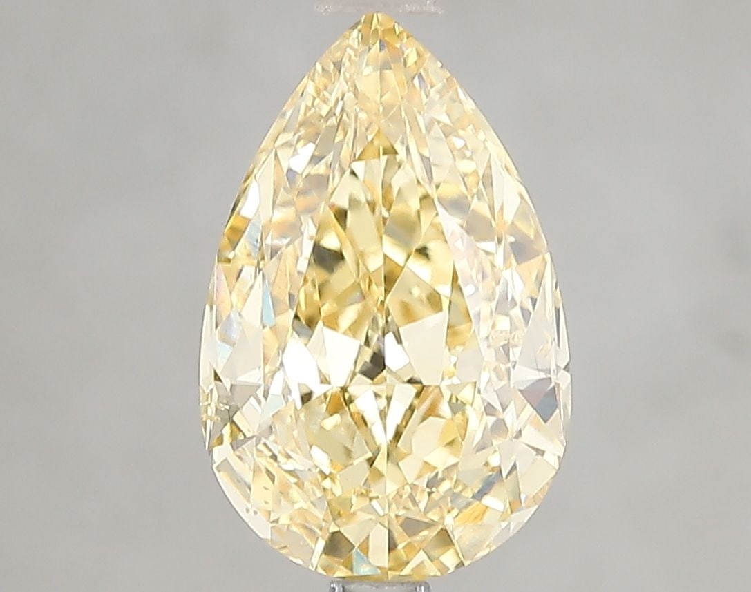 Loose Diamond - PEAR 3.06ct Fancy Intense Yellow VS2: Loose Diamond - PEAR 3.06ct Fancy Intense Yellow VS2 Source: This is a real non-mined Diamond that has been grown in a lab Shape: PEAR Carats: 3.06 Color: Fancy Intense Yellow Certification: IGI Video