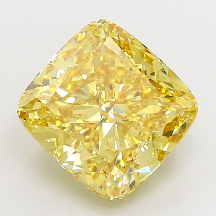 Loose Diamond - CUSHION MODIFIED 14.18ct Fancy Vivid Yellow VS1: Loose Diamond - CUSHION MODIFIED 14.18ct Fancy Vivid Yellow VS1 Source: This is a real non-mined Diamond that has been grown in a lab Shape: CUSHION MODIFIED Carats: 14.18 Color: Fancy Vivid Yellow Ce