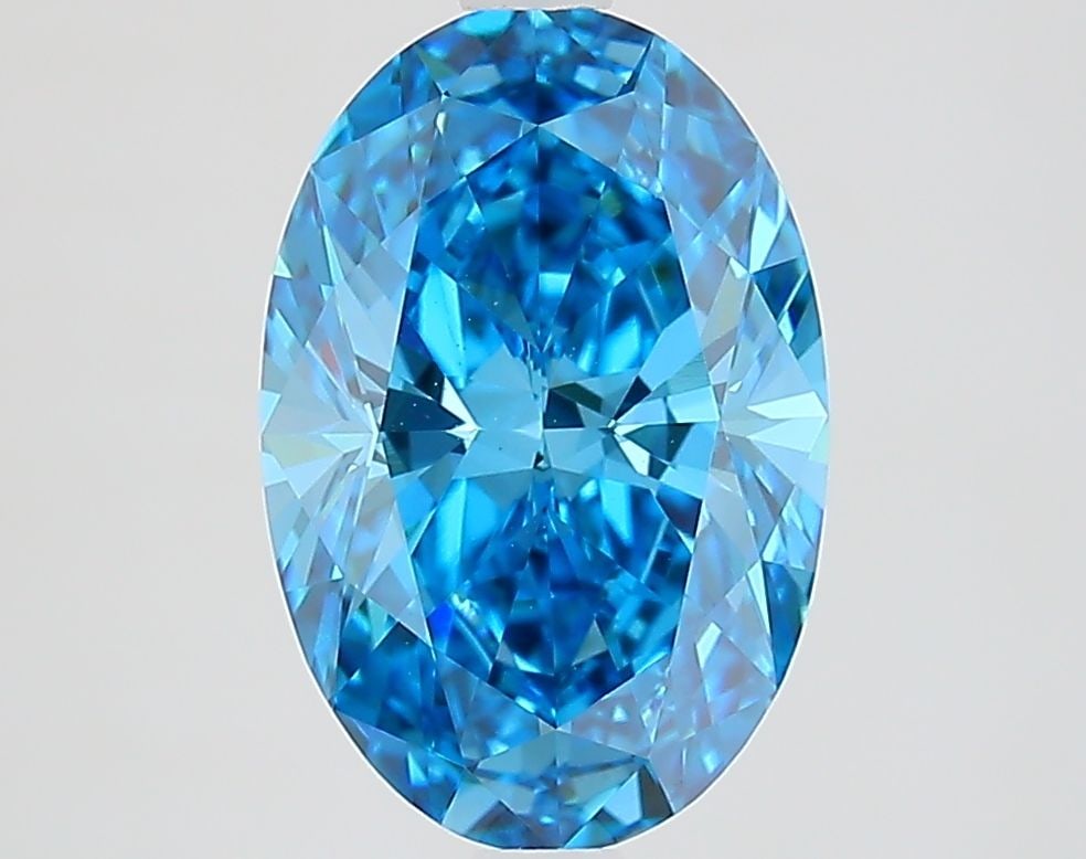 Loose Diamond - OVAL 2.56ct Fancy Vivid Blue VVS2: Loose Diamond - OVAL 2.56ct Fancy Vivid Blue VVS2 Source: This is a real non-mined Diamond that has been grown in a lab Shape: OVAL Carats: 2.56 Color: Fancy Vivid Blue Certification: IGI Video: