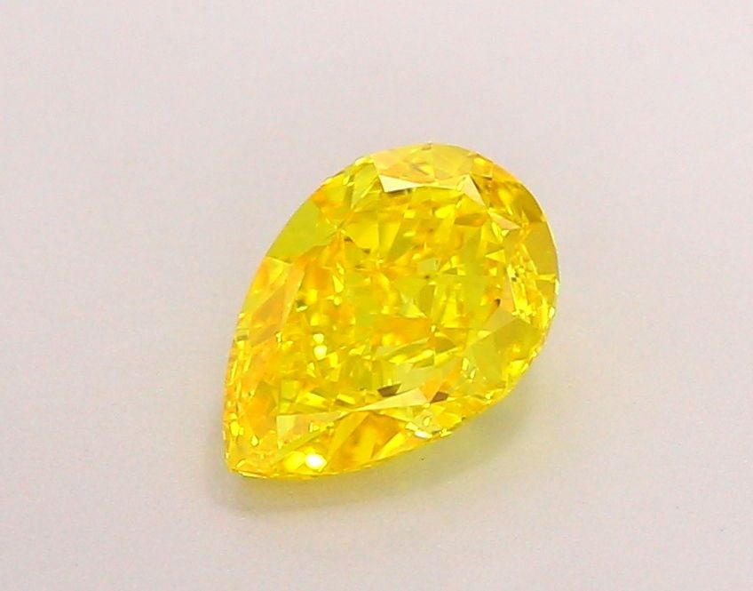 Loose Diamond - PEAR 1.13ct Fancy Vivid Yellow VVS2: Loose Diamond - PEAR 1.13ct Fancy Vivid Yellow VVS2 Source: This is a real non-mined Diamond that has been grown in a lab Shape: PEAR Carats: 1.13 Color: Fancy Vivid Yellow Certification: IGI Video:
