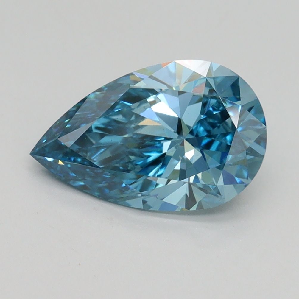 Loose Diamond - PEAR 1.7ct Fancy Vivid Blue VS1: Loose Diamond - PEAR 1.7ct Fancy Vivid Blue VS1 Source: This is a real non-mined Diamond that has been grown in a lab Shape: PEAR Carats: 1.7 Color: Fancy Vivid Blue Certification: IGI Video: