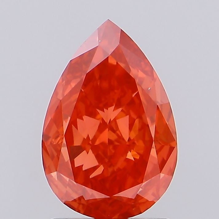 Loose Diamond - PEAR 1.57ct Fancy Vivid Red VS1: Loose Diamond - PEAR 1.57ct Fancy Vivid Red VS1 Source: This is a real non-mined Diamond that has been grown in a lab Shape: PEAR Carats: 1.57 Color: Fancy Vivid Red Certification: IGI Video: