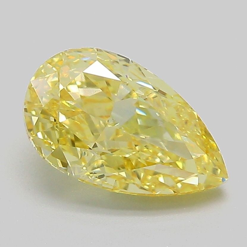 Loose Diamond - PEAR 2.06ct Fancy Intense Yellow VS1: Loose Diamond - PEAR 2.06ct Fancy Intense Yellow VS1 Source: This is a real non-mined Diamond that has been grown in a lab Shape: PEAR Carats: 2.06 Color: Fancy Intense Yellow Certification: IGI Video