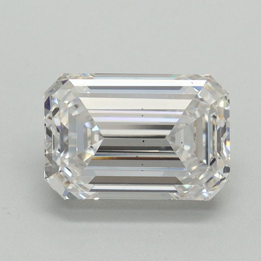 Loose Diamond - EMERALD 2.08ct E VS2: Loose Diamond - EMERALD 2.08ct E VS2 Source: This is a real non-mined Diamond that has been grown in a lab Shape: EMERALD Carats: 2.08 Color: E Clarity: VS2 Certification: NONE Video: Video Link