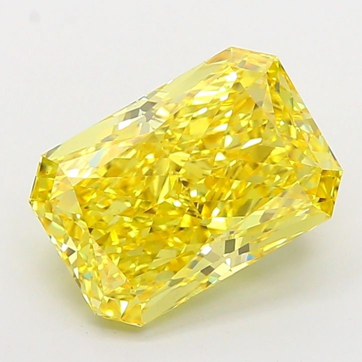 Loose Diamond - RADIANT 5.07ct Fancy Vivid Yellow VS1: Loose Diamond - RADIANT 5.07ct Fancy Vivid Yellow VS1 Source: This is a real non-mined Diamond that has been grown in a lab Shape: RADIANT Carats: 5.07 Color: Fancy Vivid Yellow Certification: IGI Vid