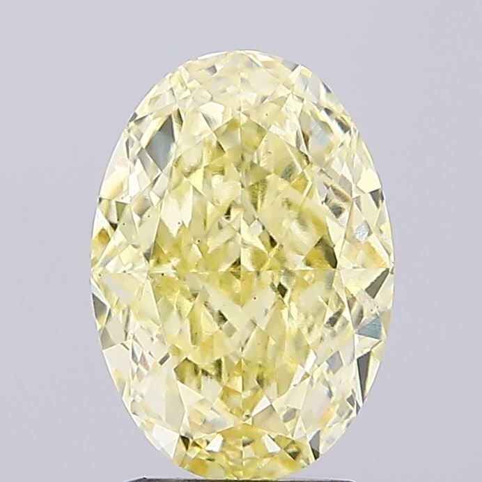 Loose Diamond - OVAL 2.14ct Fancy Intense Yellow VS1: Loose Diamond - OVAL 2.14ct Fancy Intense Yellow VS1 Source: This is a real non-mined Diamond that has been grown in a lab Shape: OVAL Carats: 2.14 Color: Fancy Intense Yellow Certification: IGI