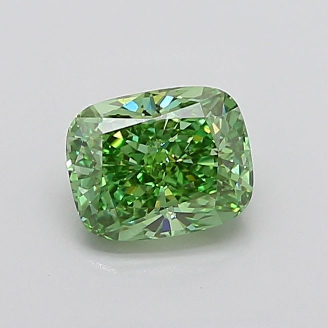 Loose Diamond - CUSHION MODIFIED 1.92ct Fancy Vivid Green VS1: Loose Diamond - CUSHION MODIFIED 1.92ct Fancy Vivid Green VS1 Source: This is a real non-mined Diamond that has been grown in a lab Shape: CUSHION MODIFIED Carats: 1.92 Color: Fancy Vivid Green Certif
