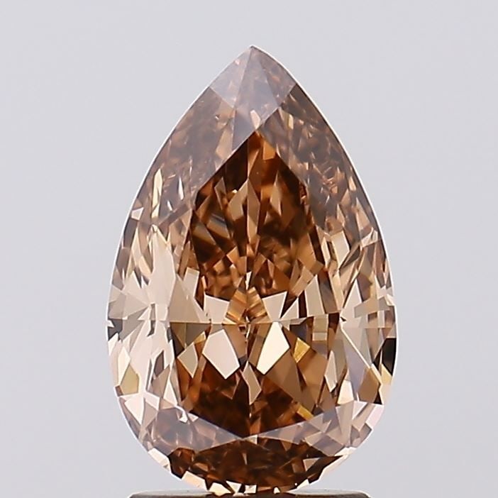 Loose Diamond - PEAR 0.55ct Fancy Brown VS1: Loose Diamond - PEAR 0.55ct Fancy Brown VS1 Source: This is a real non-mined Diamond that has been grown in a lab Shape: PEAR Carats: 0.55 Color: Fancy Brown Certification: NONE Video: