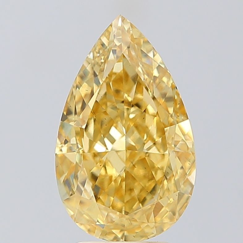 Loose Diamond - PEAR 4.06ct Fancy Vivid Yellow VS2: Loose Diamond - PEAR 4.06ct Fancy Vivid Yellow VS2 Source: This is a real non-mined Diamond that has been grown in a lab Shape: PEAR Carats: 4.06 Color: Fancy Vivid Yellow Certification: IGI Video: