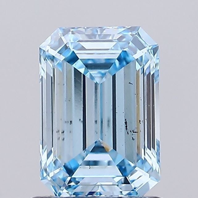 Loose Diamond - EMERALD 1.13ct Fancy Vivid Blue SI1: Loose Diamond - EMERALD 1.13ct Fancy Vivid Blue SI1 Source: This is a real non-mined Diamond that has been grown in a lab Shape: EMERALD Carats: 1.13 Color: Fancy Vivid Blue Certification: IGI Video: