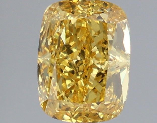 Loose Diamond - CUSHION MODIFIED 1.94ct Fancy Vivid Yellow VS2: Loose Diamond - CUSHION MODIFIED 1.94ct Fancy Vivid Yellow VS2 Source: This is a real non-mined Diamond that has been grown in a lab Shape: CUSHION MODIFIED Carats: 1.94 Color: Fancy Vivid Yellow Cert