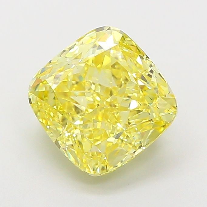 Loose Diamond - CUSHION MODIFIED 3.01ct Fancy Intense Yellow VS2: Loose Diamond - CUSHION MODIFIED 3.01ct Fancy Intense Yellow VS2 Source: This is a real non-mined Diamond that has been grown in a lab Shape: CUSHION MODIFIED Carats: 3.01 Color: Fancy Intense Yellow 