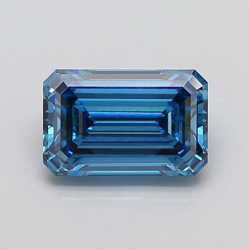 Loose Diamond - EMERALD 5.53ct Fancy Vivid Blue VS1: Loose Diamond - EMERALD 5.53ct Fancy Vivid Blue VS1 Source: This is a real non-mined Diamond that has been grown in a lab Shape: EMERALD Carats: 5.53 Color: Fancy Vivid Blue Certification: IGI Video: