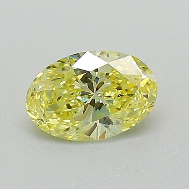 Loose Diamond - OVAL 0.45ct Fancy Vivid Yellow VVS2: Loose Diamond - OVAL 0.45ct Fancy Vivid Yellow VVS2 Source: This is a real non-mined Diamond that has been grown in a lab Shape: OVAL Carats: 0.45 Color: Fancy Vivid Yellow Certification: IGI Video: