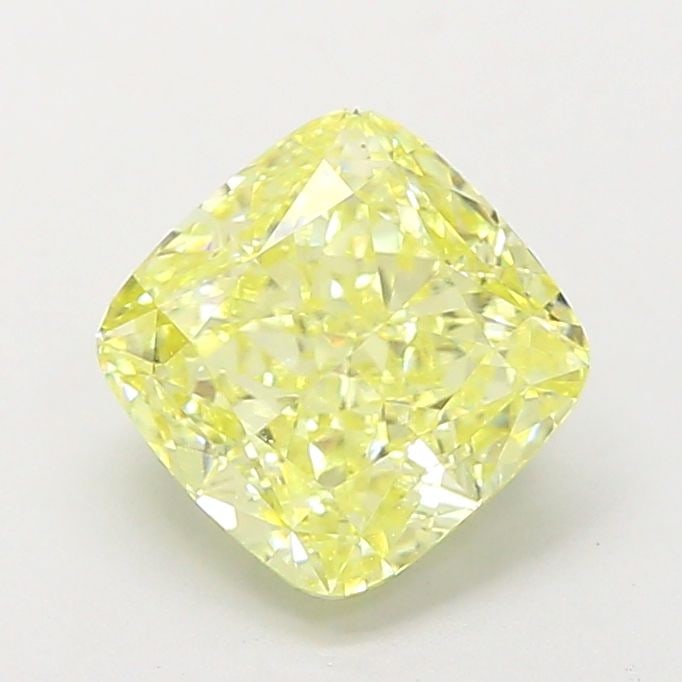 Loose Diamond - CUSHION MODIFIED 2.03ct Fancy Yellow VVS2: Loose Diamond - CUSHION MODIFIED 2.03ct Fancy Yellow VVS2 Source: This is a real non-mined Diamond that has been grown in a lab Shape: CUSHION MODIFIED Carats: 2.03 Color: Fancy Yellow Certification: 
