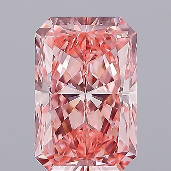 Loose Diamond - RADIANT 4.0ct Fancy Vivid Pink VS1: Loose Diamond - RADIANT 4.0ct Fancy Vivid Pink VS1 Source: This is a real non-mined Diamond that has been grown in a lab Shape: RADIANT Carats: 4.0 Color: Fancy Vivid Pink Certification: IGI Video: