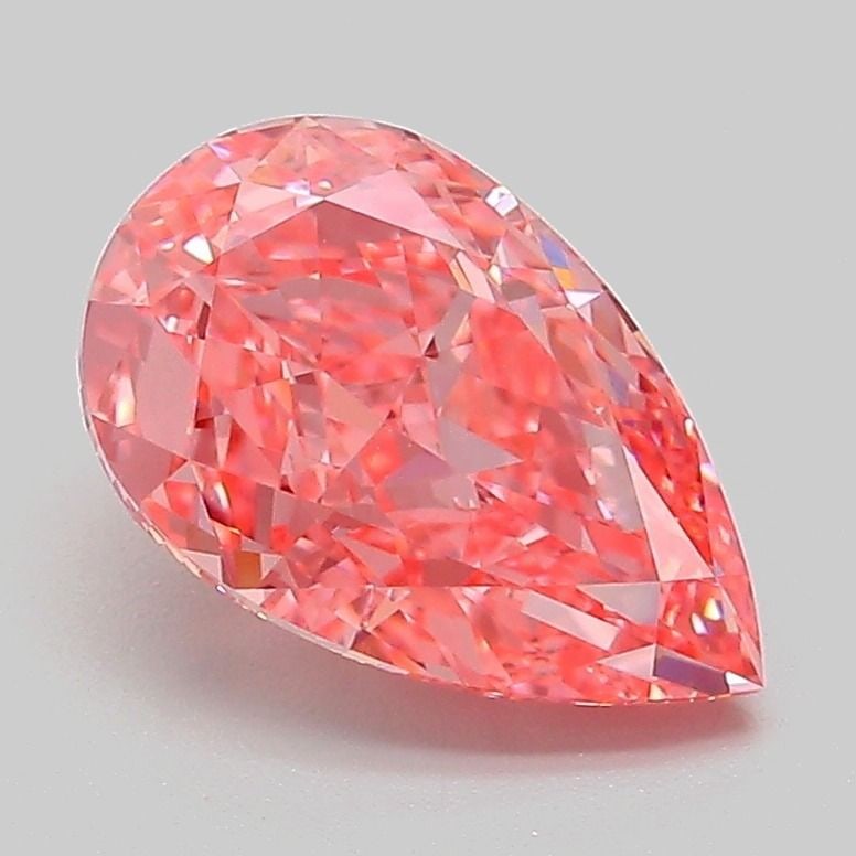 Loose Diamond - PEAR 2.03ct Fancy Vivid Pink VVS2: Loose Diamond - PEAR 2.03ct Fancy Vivid Pink VVS2 Source: This is a real non-mined Diamond that has been grown in a lab Shape: PEAR Carats: 2.03 Color: Fancy Vivid Pink Certification: IGI Video: