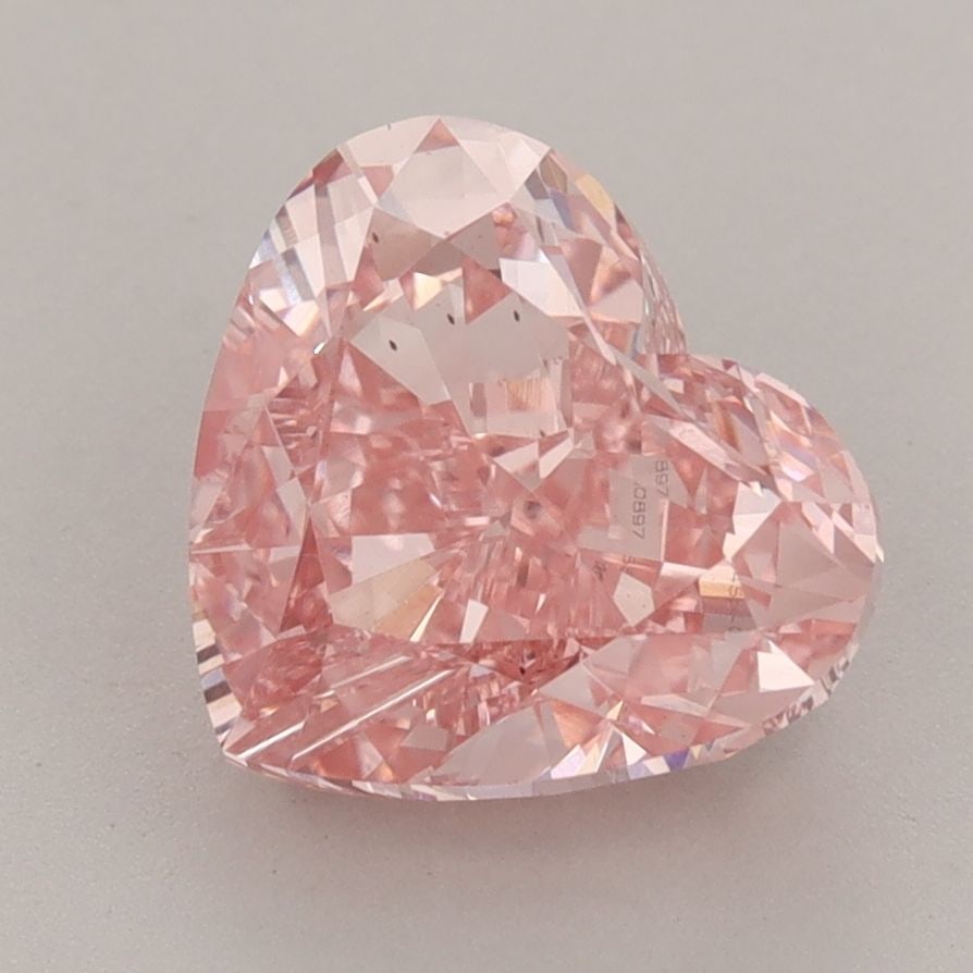 Loose Diamond - HEART 3.43ct Fancy Vivid Pink VS1: Loose Diamond - HEART 3.43ct Fancy Vivid Pink VS1 Source: This is a real non-mined Diamond that has been grown in a lab Shape: HEART Carats: 3.43 Color: Fancy Vivid Pink Certification: IGI Video: