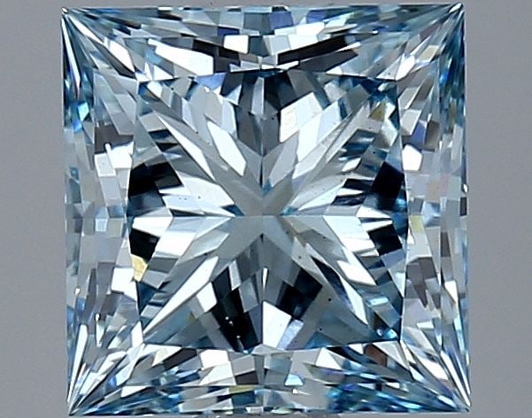 Loose Diamond - PRINCESS 2.47ct Fancy Intense Blue VS2: Loose Diamond - PRINCESS 2.47ct Fancy Intense Blue VS2 Source: This is a real non-mined Diamond that has been grown in a lab Shape: PRINCESS Carats: 2.47 Color: Fancy Intense Blue Certification: IGI V