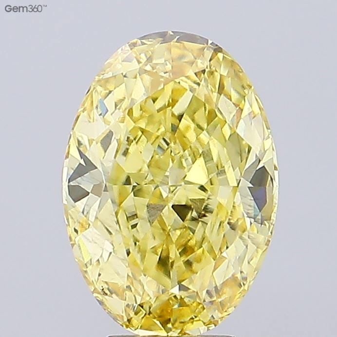 Loose Diamond - OVAL 5.63ct Fancy Intense Yellow SI1: Loose Diamond - OVAL 5.63ct Fancy Intense Yellow SI1 Source: This is a real non-mined Diamond that has been grown in a lab Shape: OVAL Carats: 5.63 Color: Fancy Intense Yellow Certification: IGI Video