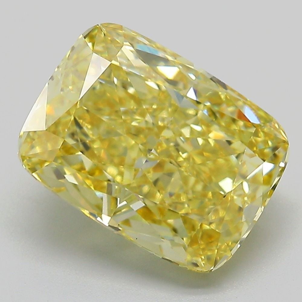 Loose Diamond - CUSHION MODIFIED 5.12ct Fancy Intense Yellow VS1 (1 of 1)