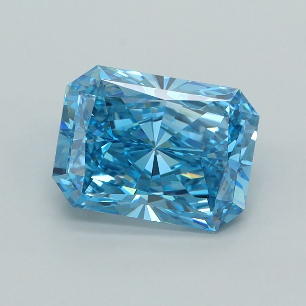 Loose Diamond - RADIANT 2.04ct Fancy Vivid Blue VVS1: Loose Diamond - RADIANT 2.04ct Fancy Vivid Blue VVS1 Source: This is a real non-mined Diamond that has been grown in a lab Shape: RADIANT Carats: 2.04 Color: Fancy Vivid Blue Certification: IGI Video: