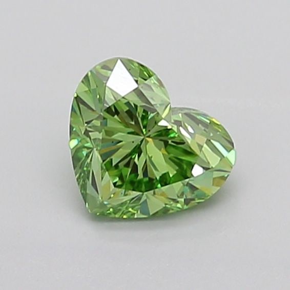 Loose Diamond - HEART 1.03ct Fancy Vivid Green VS2: Loose Diamond - HEART 1.03ct Fancy Vivid Green VS2 Source: This is a real non-mined Diamond that has been grown in a lab Shape: HEART Carats: 1.03 Color: Fancy Vivid Green Certification: IGI Additiona